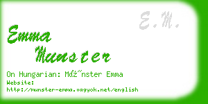 emma munster business card